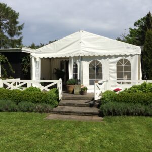 Hvidt telt, 6 meters bredde