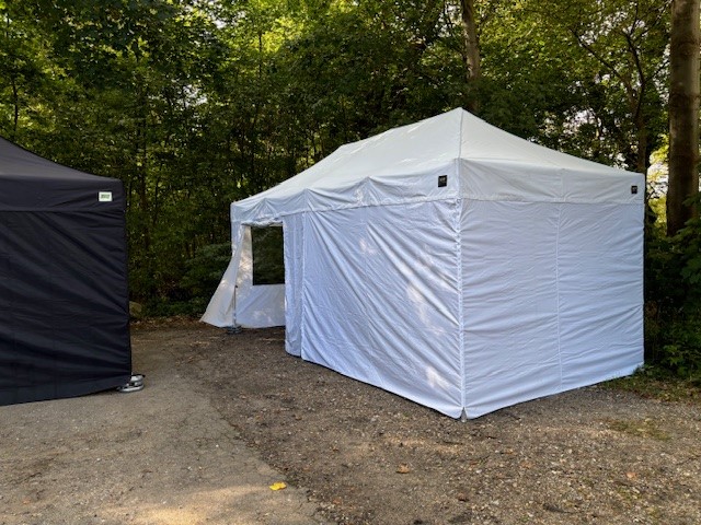 Hvide sider til standup telt, 3x3 meter