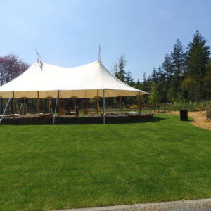 Canvas-telt med 2 master, 10x16 meter, uden gulv