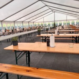 Hvidt telt, 12 meters bredde